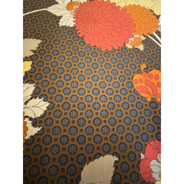 1990s 2 1/4 Yards of Screen Print Fabric Designed by Robert Lester For Sale - Image 5 of 9
