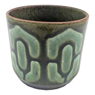 1970s German Glazed Stoneware Planter For Sale