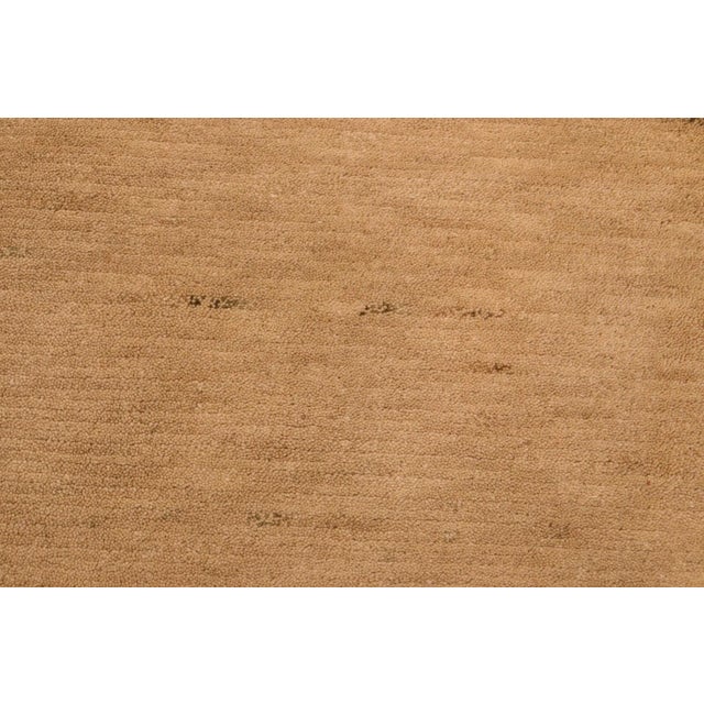 1980s Nepalese Alise Tan/Green Wool Rug - 6'2'' X 9'1'' For Sale In New York - Image 6 of 10