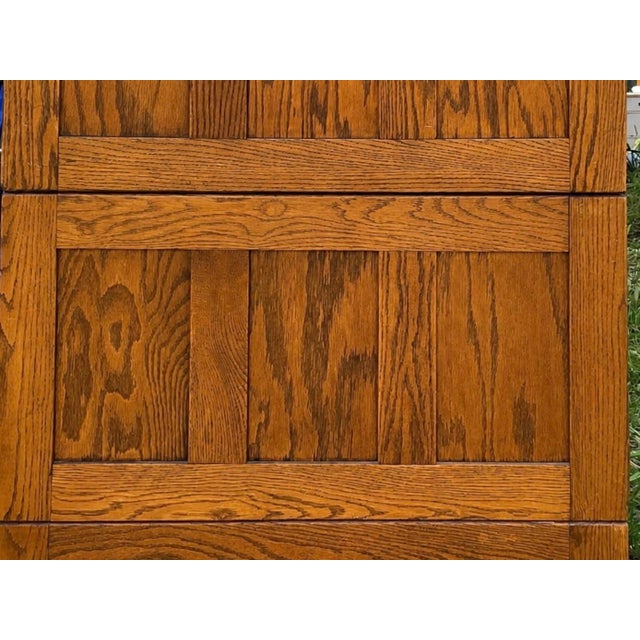 Brown Vintage Hamilton Large-Format Oak Flat File Cabinet – 15 Drawer Modular Architect’s Plan Cabinet, Original Finish For Sale - Image 8 of 8