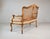 Wood 1980's French Louis XV Style Cane Settee, Italy For Sale - Image 7 of 13