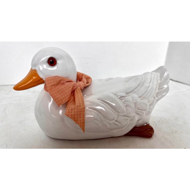 1980s 1980s Glazed Terra Cotta Ducks by Earth Needs Ltd. - A Pair For Sale - Image 5 of 14