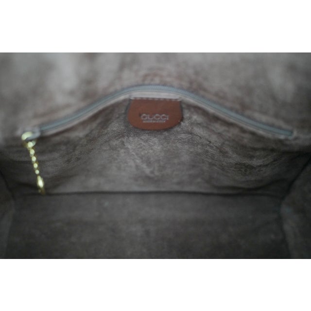 Gucci Boston Crossbody Bag, Brown Leather With Gold Gg Charm, 1980s For Sale - Image 15 of 15