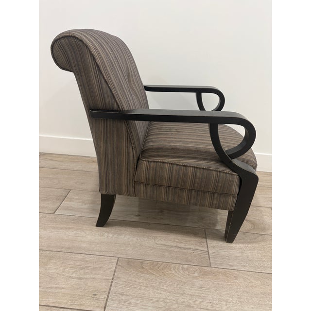 Bassett Furniture Pair of 1990s Mid Century Style Bassett Furniture Club Chairs For Sale - Image 4 of 11