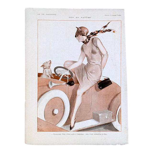Original 1916 La Vie Parisienne Illustration by Armand Vallée, “Don en Nature,” For Sale