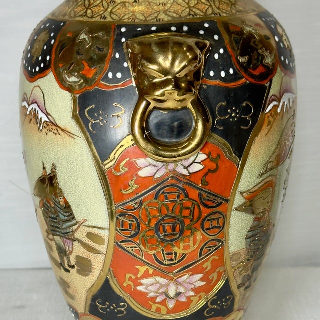 1970s Satsuma Style Chinoiserie Lamp by Turtle and Crane For Sale - Image 9 of 17