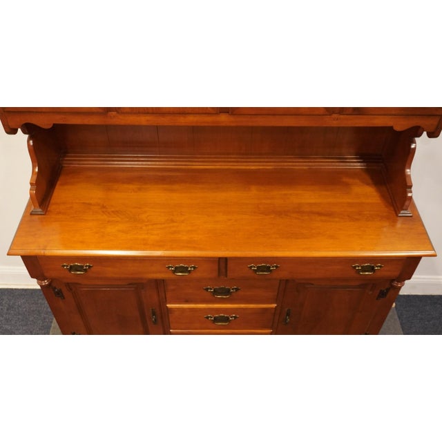 Tell City Solid Hard Rock Maple Colonial Style 52" Buffet W. China Cabinet 8390 - #48 Andover Finish For Sale - Image 9 of 12