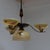 Art Deco Danish Brass Chandelier with Marbled Opaline Shades, 1930s. For Sale - Image 17 of 18