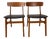 Vintage Teak Dining Chairs, Denmark, 1960s, Set of 2 For Sale