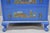 Blue Vintage Chinoiserie Blue Hand Painted Gold Gilt Narrow Bookcase Secretary Desk For Sale - Image 8 of 18