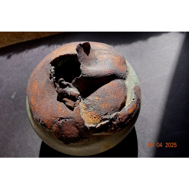 1980s 1980s Raku Vessel For Sale - Image 5 of 11