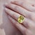 Contemporary Kai Reflection 11.3ctw Old Mine Cut Natural Lemon Quartz & Diamond Ring in 14k Gold (All Sizes Available) For Sale - Image 3 of 9