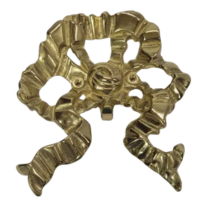 Vintage Brass Neoclassical Bow Wall Hook