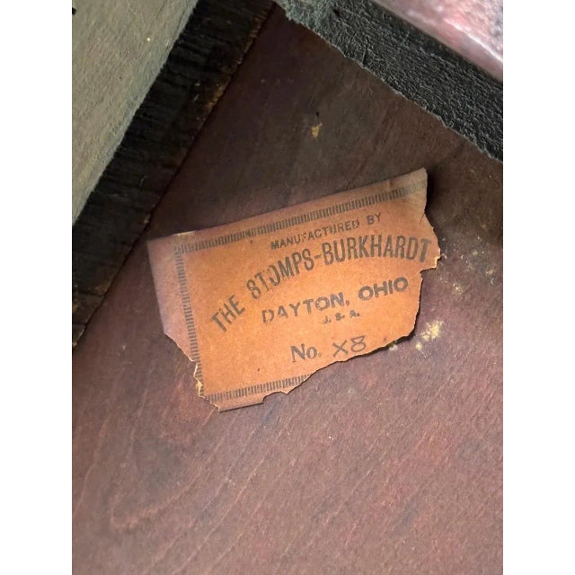 19th Century Walnut Savonarola North Wind Chair by Stomps-Burchardt Furniture Makers, Dayton, Ohio For Sale - Image 12 of 12