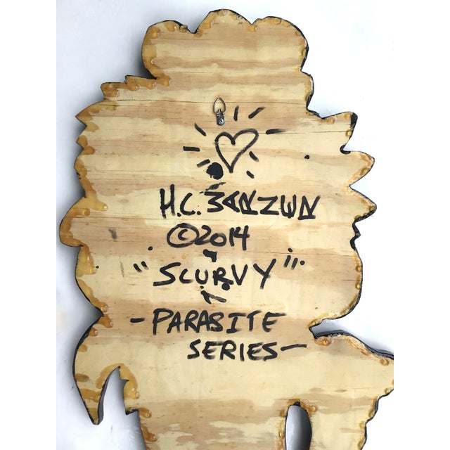 2014 Signed H. C. Warner "Scurvy" Parasite Series Original Art For Sale - Image 4 of 5