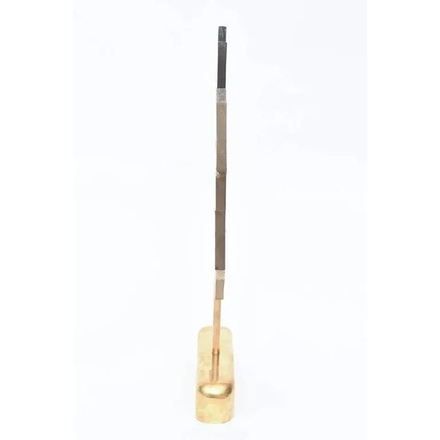 Vintage Signed Chevalier Brass Geometric Sculpture French 60's For Sale - Image 9 of 10