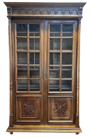 Renaissance Style Walnut Showcase
