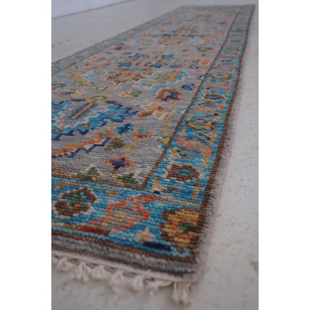 Traditional Hand Knotted Approx: 2x10 Wool Runner Oriental Rug For Sale - Image 3 of 9