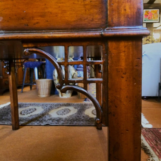 Mahogany Writing Desk With Leather Insert Top | Chairish