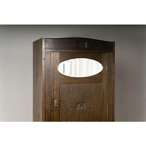 Art Nouveau Oak Cabinet For Sale - Image 6 of 16