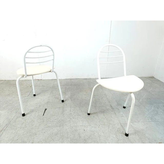 Postmodern Postmodern Tripod Dining Chairs, 1980s, Set of 4 For Sale - Image 3 of 9