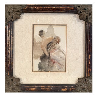 Pompeo Mariani, Female Figure, 19th Century, Watercolor For Sale