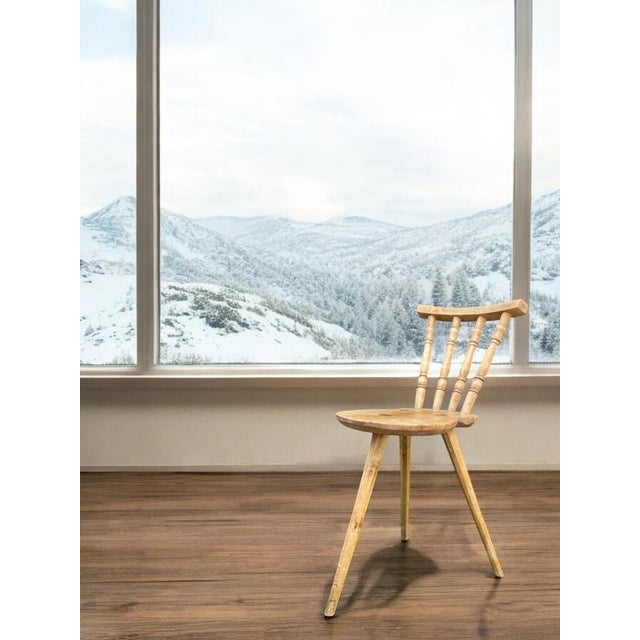 Alpine Chair in Maple Wood Dimension: H.82 cm – W. 32 cm (H. seat: 52 cm) Period: 1850 circa Origin: Italian Alps Wood:...