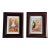 Pair Antique Spanish Embroidered Flamenco Dancers Postcards Framed For Sale