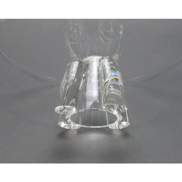 This vintage mid 20th century modern. Steuben pedestal bowl is beautifully proportioned with its graceful shallow bowl and...