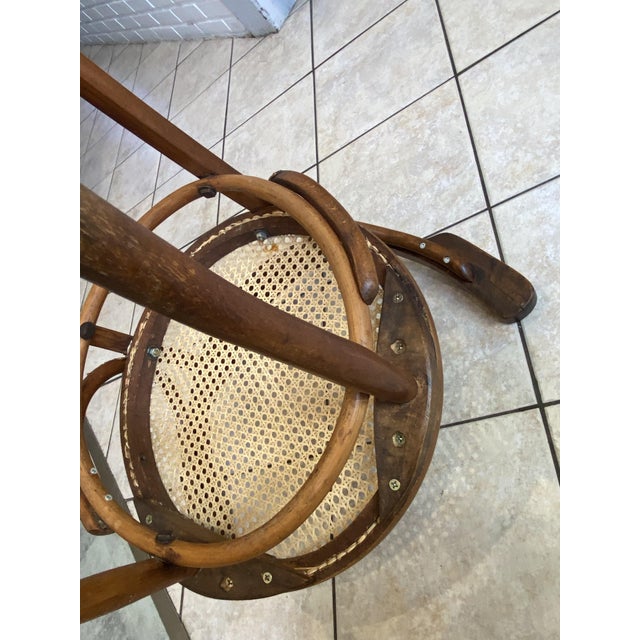 Bistro-Style Desk Chair in Bentwood with Cane Seat, 1930s For Sale - Image 18 of 18