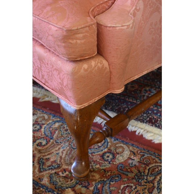 Mid 20th Century Queen Anne Baker Style Wingback Chairs For Sale - Image 5 of 10