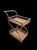 Serena & Lily Vintage Rattan Coastal Regency 2 Tier Light Blond Bar Cart For Sale - Image 4 of 7