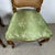 Wood Pair French Provincial Louis XV-Style Side Chairs – Walnut & Green Upholstery For Sale - Image 7 of 12