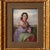 A very attractive mid-19th century oil on canvas Romantic Realist landscape portrait of a beautiful young woman, signed...