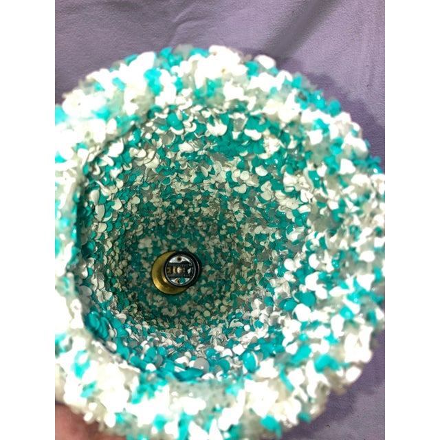 1960s Melted Plastic Popcorn Space Age Pendant Lights - Set of 3 For Sale - Image 11 of 12