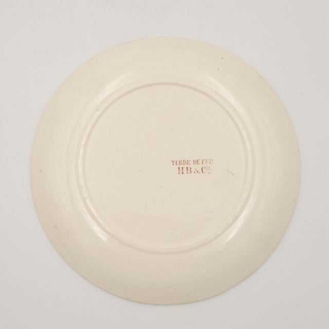 1900 - 1909 Set of Four French Faïence Plates, Circa 1900 For Sale - Image 5 of 12