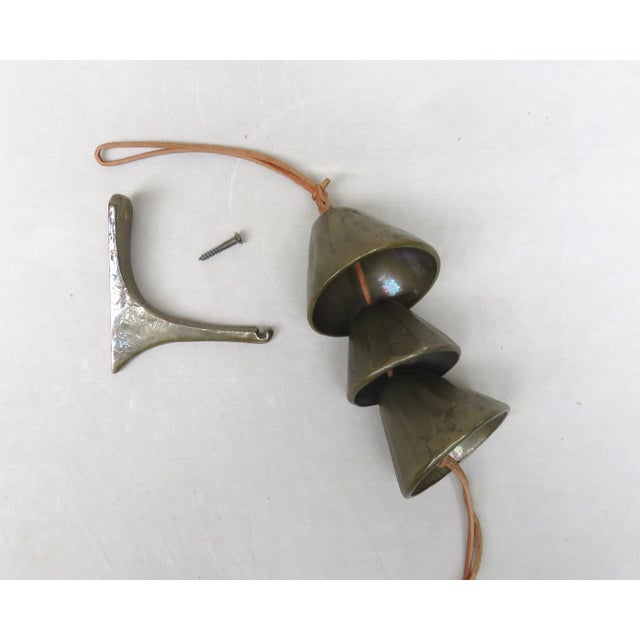 Mid-Century Modern Bronze & Leather Door Bell, 1970s For Sale - Image 3 of 15