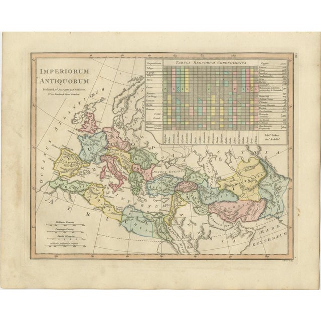 Antique Map of Ancient Empires Imperiorum Antiquorum by Wilkinson, 1821 For Sale - Image 3 of 12