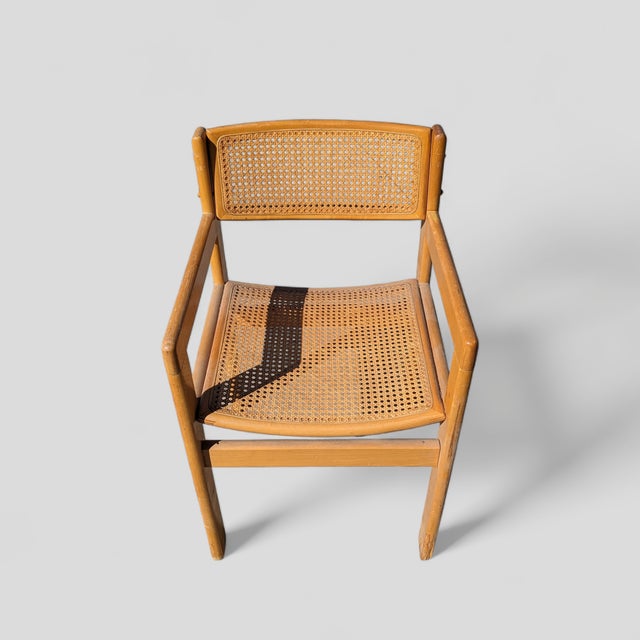 Mid-Century Birch and Cane Accent Chair For Sale - Image 9 of 9