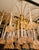 Vintage Gold Rain Chandelier with Handmade Murano Glass Pink Flowers, Italy, 1960 For Sale - Image 14 of 16