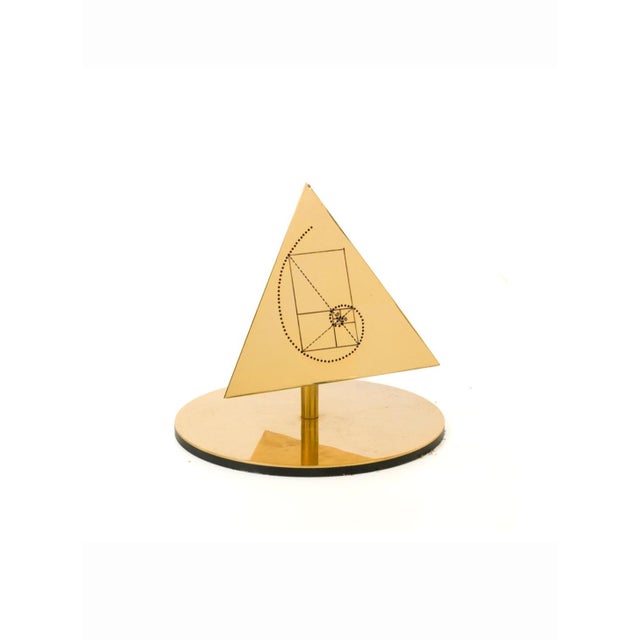 Table Lamp Sculpture Model the Tetrahedron the Fire by Salvator Dali, Milan, 1980s, in Very Good conditions. Designed 1980...