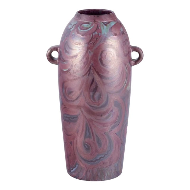 Mid-20th Century Large Danish Ceramic Floor Vase with Two Handles from E.B.S. Klint For Sale