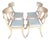 Set of Four Neoclassical Grey-White Polychromed Klismos Chairs Late 20th C. For Sale