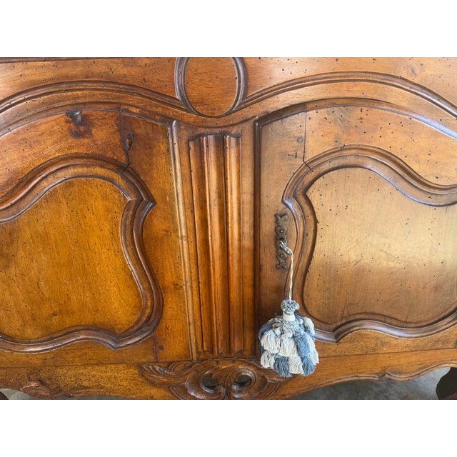 18th Century French Provincial Buffet, Solid Walnut, Louis XV Style For Sale - Image 11 of 18