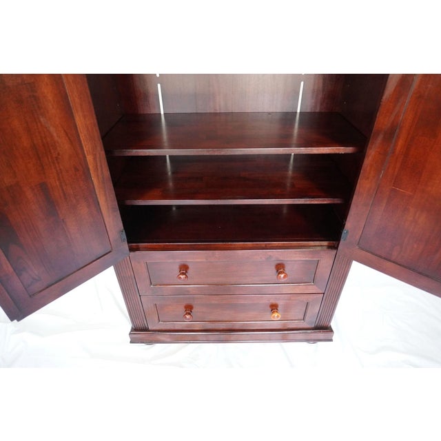 Beautiful Cherry Hardwood Armoire Dresser Entertainment Center With Drawers For Sale In Los Angeles - Image 6 of 10
