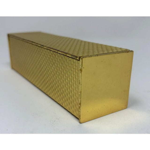 1950s Koret Vintage Gold Tone Box Clutch For Sale - Image 5 of 6