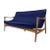 Mid-Century Modern Mid Century Modern Style Sofa in Blue Boulce For Sale - Image 3 of 6