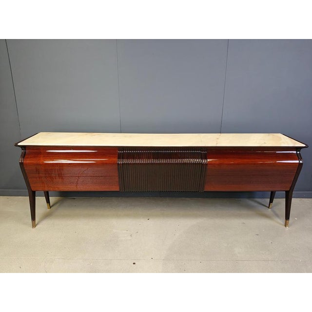 Wood Sideboard attributed to Osvaldo Borsani for Atelier Borsani Varedo, 1950s For Sale - Image 7 of 12