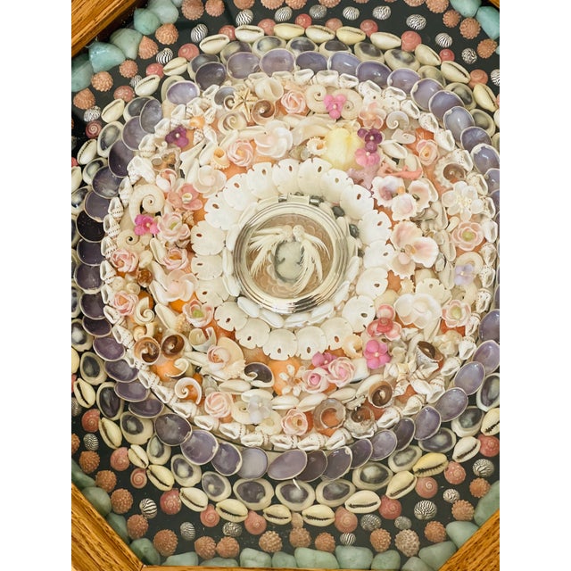 1950s 1950s Exquisite Vintage Sailors Valentines Sea Shells and Cameo For Sale - Image 5 of 6