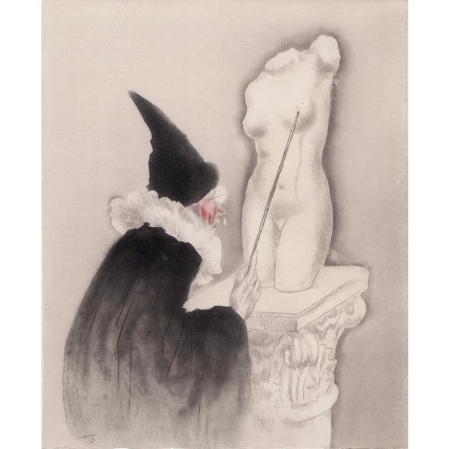 Louis icart (1888 - 1950) the professor from "the life of breasts" original colour etching and aquatint size: 28 x 23 cm...